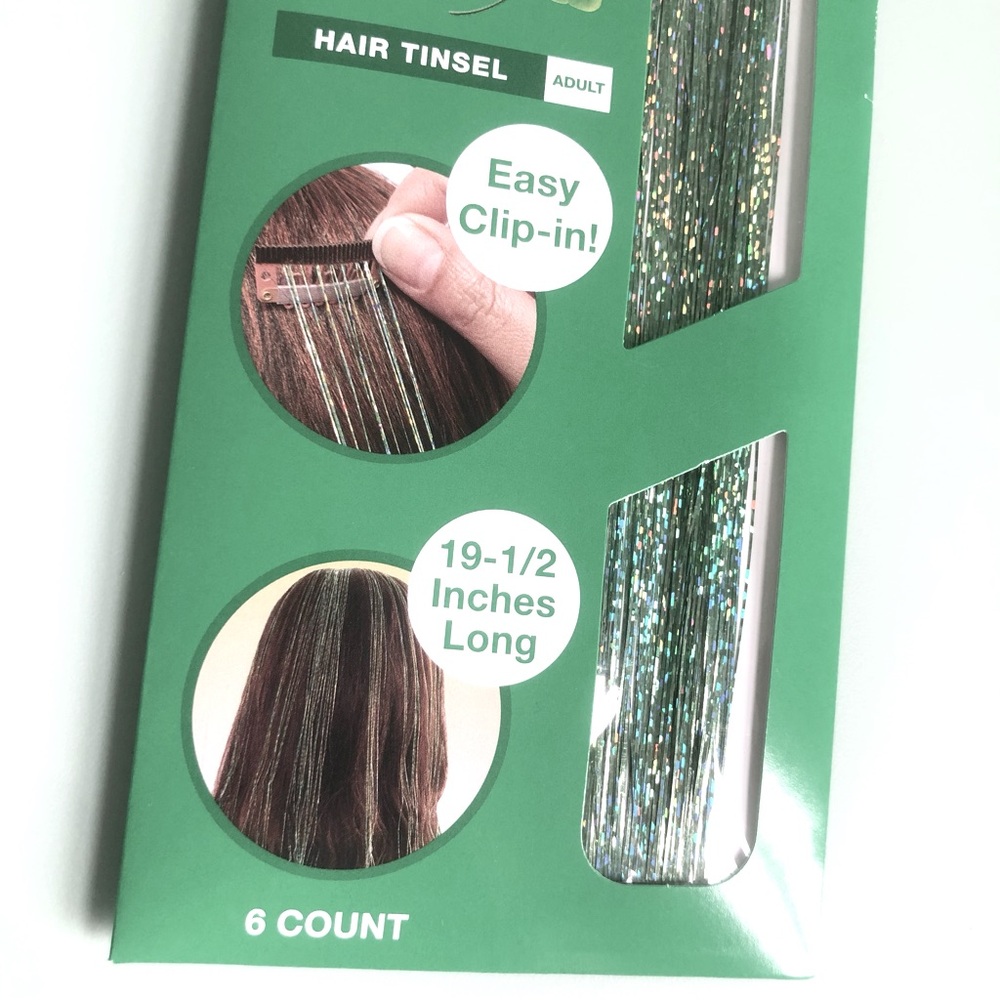 NWT - Green Hair Tinsel 6-Pack